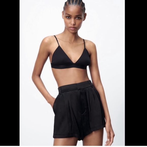 Zara Satin Effect Black Shorts and Top Set in Small - Picture 9 of 16